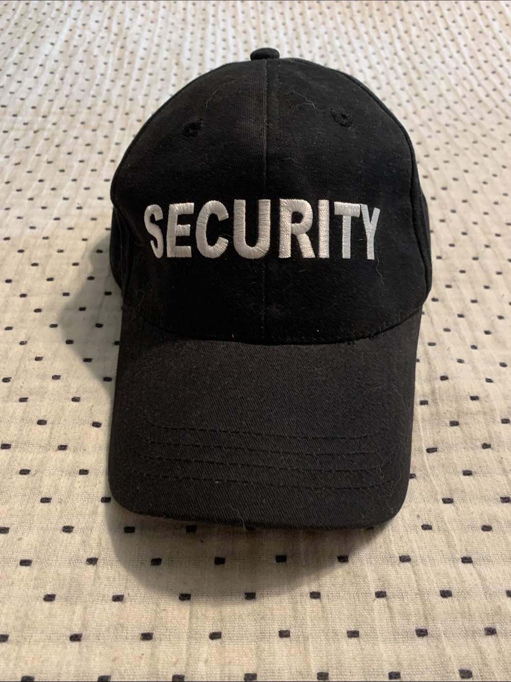 Black "SECURITY" Embroidered Baseball Cap - Men Accessories